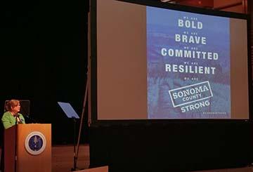 Laura Watt with slide showing resilient